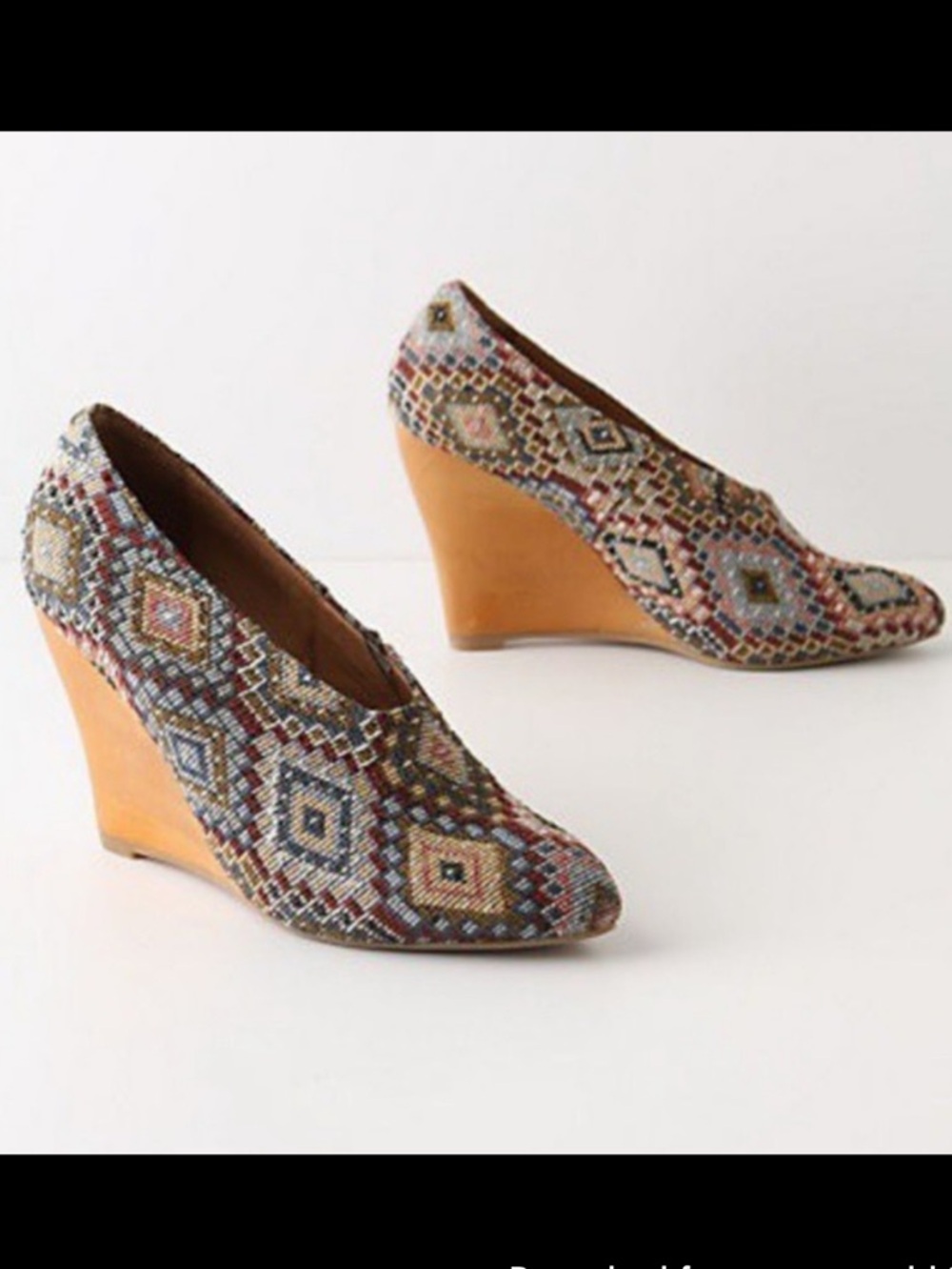 Anthropologie Lucky Penny Tapestry "Diana" Wedge Heel